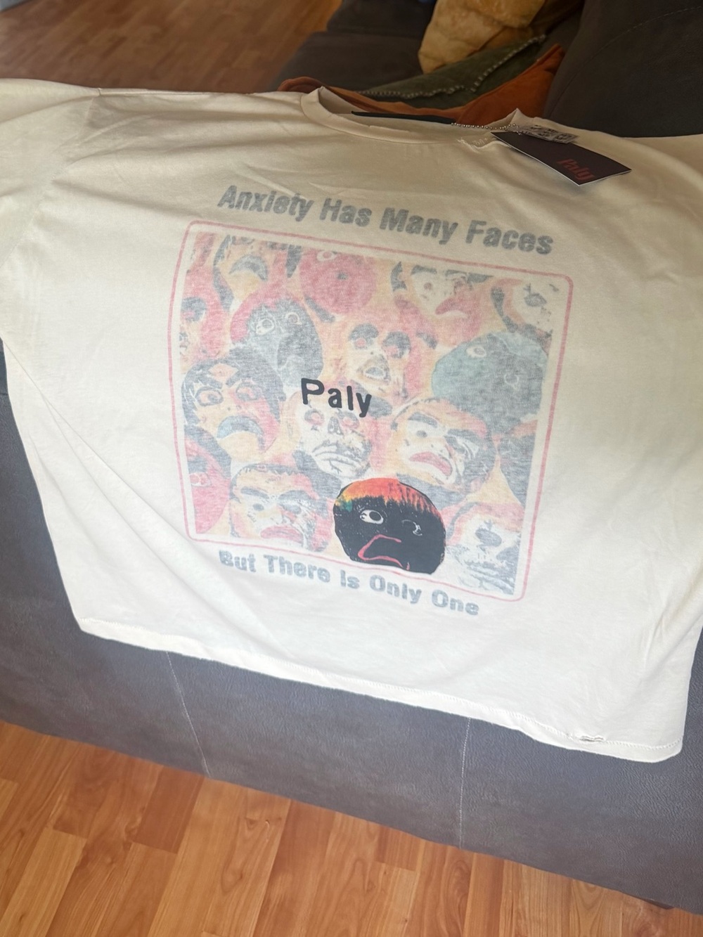 Anxiety Faces Graphic Tee - White